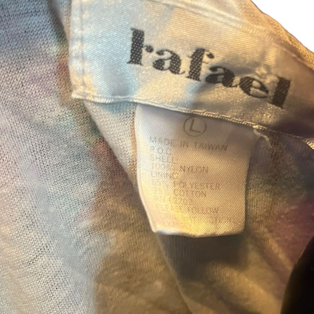 VINTAGE 80s/90s RAFEAL COLOR BLOCK‎ PRINTED WINDBREAKER JACKET WOMENS SIZE LARGE - Picture 12 of 12